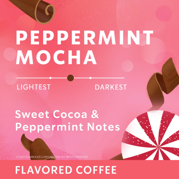 Starbucks Peppermint Mocha, Flavored K-Cup Coffee Pods, 100 Arabica, Naturally Flavored, Limited Edition, 22 ct - Image 2